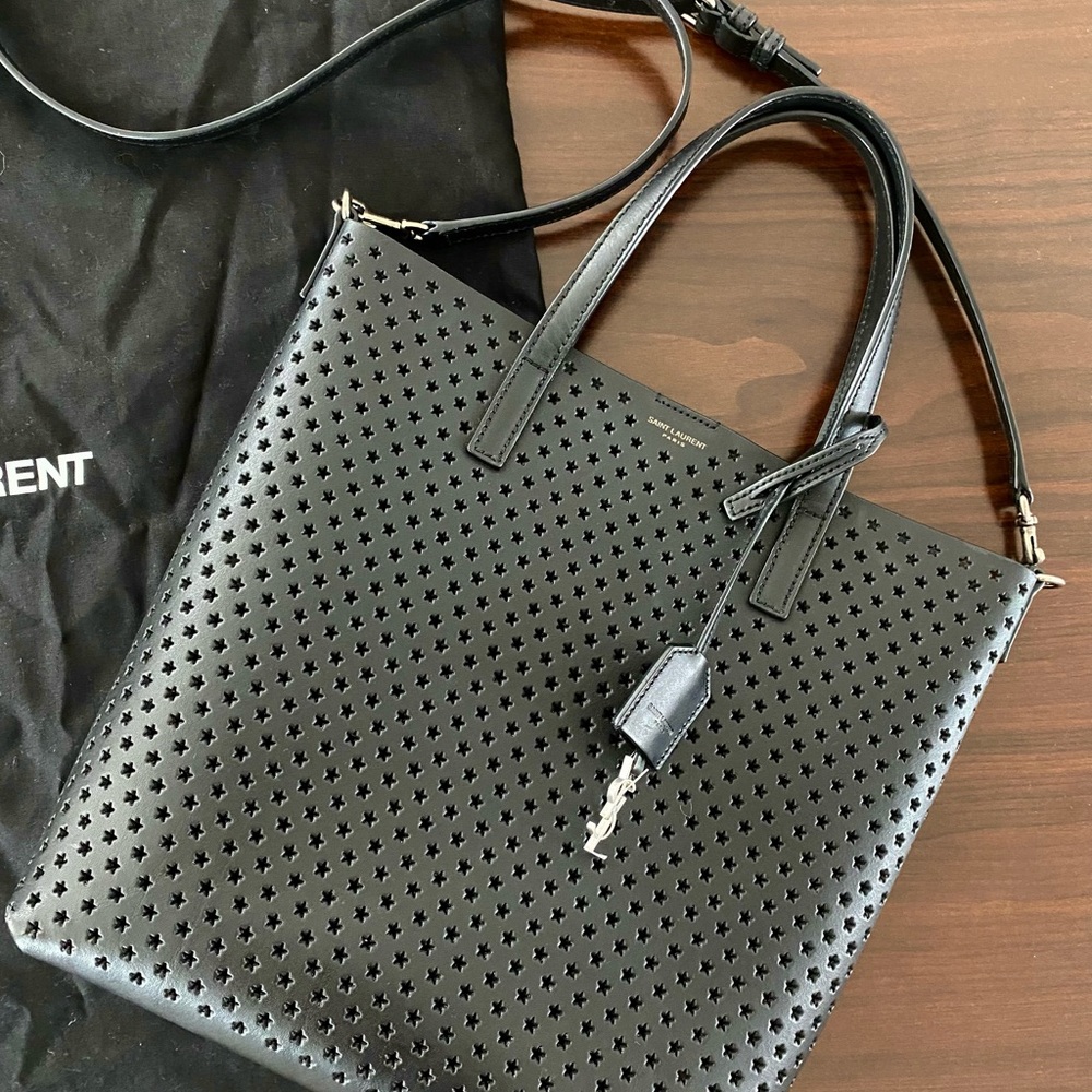 Saint Laurent Star Toy Perforated Leather Tote